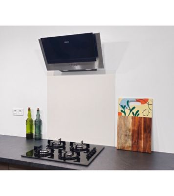 Crédence - Fond de hotte - Aluminium Blanc RAL 9010 sat - H45cm x L120cm