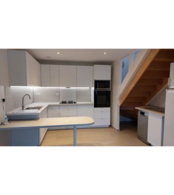 Crédence - Fond de hotte - Aluminium Blanc RAL 9010 sat - H45cm x L120cm
