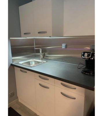 Crédence - Fond de hotte - Inox Brossé - H650mm x L600mm de 1mm