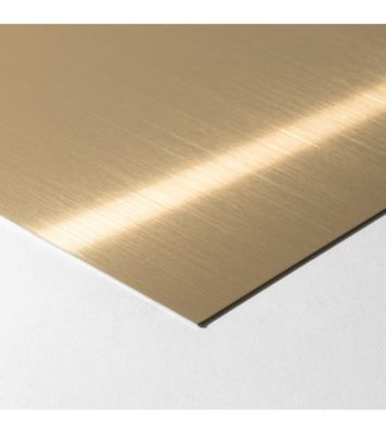Crédence - Fond de hotte - Inox Brossé Laiton - H300mm x L1200mm de 0,8mm