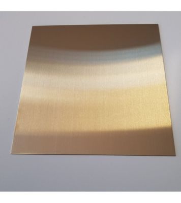 Crédence - Fond de hotte - Inox Brossé Laiton - H450mm x L400mm de 0,8mm