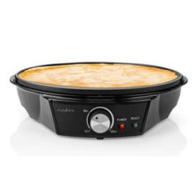 Crêpière électrique 1200W Diam30 cm Machine à crêpes Métal revêtement anti-adhésif NEDIS