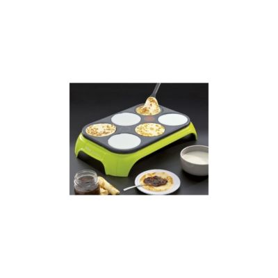 Crêpière Électrique Multifonctions 1000W Vert Cactus Grill Grande + Mini Crêpes Revêtement Prometal TEFAL