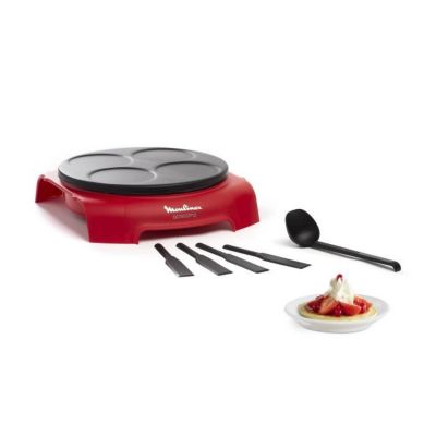 Crêpière - MOULINEX - Accessimo - 4 empreintes - 720 W - Rouge