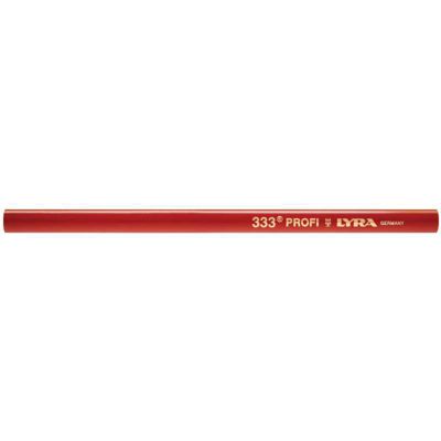 Crayon charpentier ovale rouge 30 cm, mine 4 mm 4B - 4333103