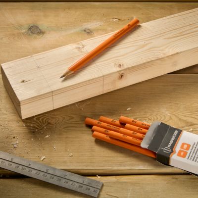 Crayon de menuisier 175mm - 10 pièces Bois Magnusson