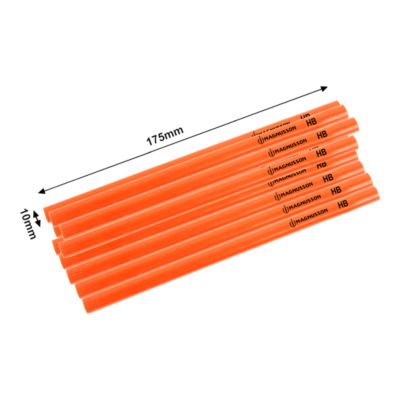 Crayon de menuisier 175mm - 10 pièces Bois Magnusson