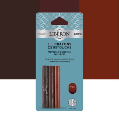 Crayon de retouche bois acajou 3 x 10 ml Libéron