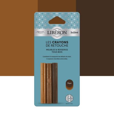 Crayon de retouche bois noyer 3 x 10 ml Libéron