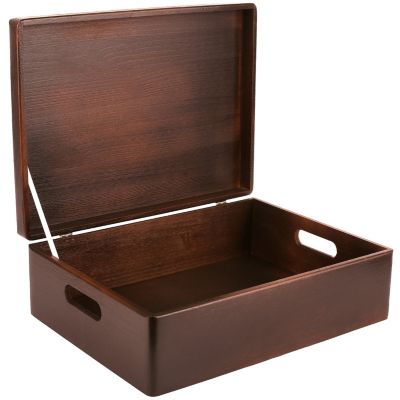 Nizirioo Petite Boîte En Bois De Pin Avec Couvercle - 20 X 10 X 6 Cm - Avec Couvercle - Marron - Boîte De Rangement En Bois Naturel - Pour Le Stockage