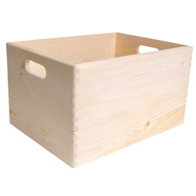 Creative Deco Caisse Bois Rangement 40 x 30 x 24 cm (+/- 1cm) - Boîte de Rangement Bois Cuisine - Caisse Rangement Bureau