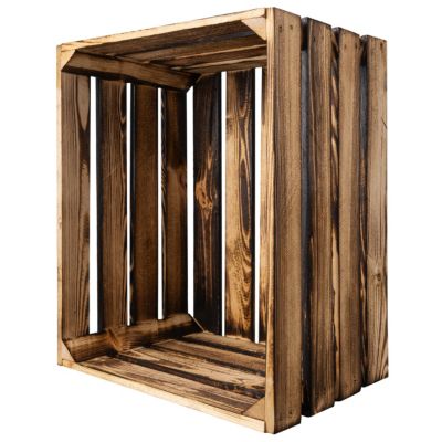 Caisse En Bois Vintage Style Brique - Déco Et Rangement Rétro