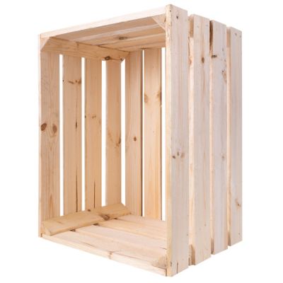 Creative Deco Caisse en Bois Naturel 50 x 40 x 30 cm - Caisse Rangement Bois Vintage - Cagette Bois Deco - Boite Decoration