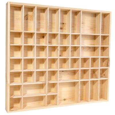 Étagère de Collection en Bois pour Petites Voitures et Figurines CREATIVE DECO – 80 Compartiments Réglables - 116 x 54 x 5 cm - Puériculture & Eveil bébé