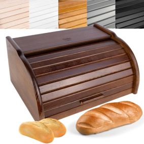 Creative Home Boîte à Pain Brun - 38 x 28,5 x 17,5 cm (+/- 1 cm) - Boite a Pain Bois - Huche à Pain - Boite en Bois