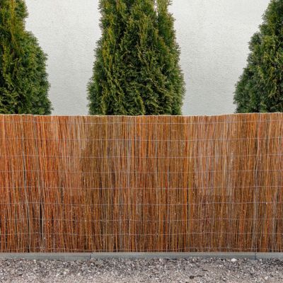 Creative Home Brise-Vue en Saule pour Balcon et Terrasse 90 x 300 cm (H x L) - Canisse Naturelle - Contre le Vent pour Patio