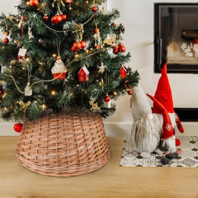 Creative Home Cache Pied de Sapin de Noel en Osier Rond Max
