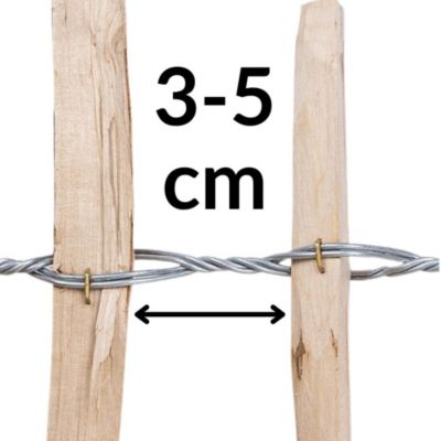 Creative Home Clôture en Bois de Noisetier - 60 cm x 5 m - Clôture en Rouleau avec Espacement de 3-5 cm - Bordure de Jardin