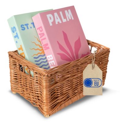 Creative Home Panier De Rangement En Osier 30 x 20 x 16 cm - Petit Panier Tressé Rectangulaire Pour Salle De Bain Cuisine Maison