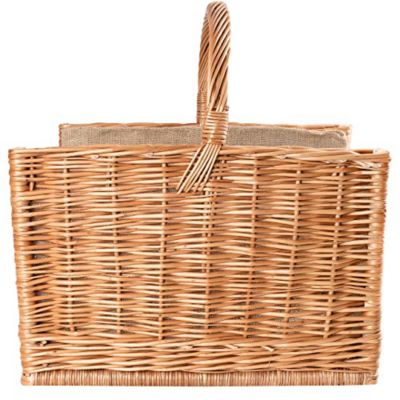 Petit Panier De Rangement En Copeaux De Bois Tissé – Avec Poignée