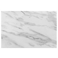 Crédence aluminium marbre blanc 120 x 80 cm