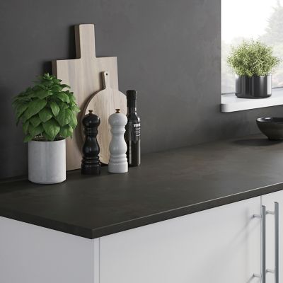 Crédence de cuisine aspect ardoise GoodHome Algiata l. 300 cm x H. 60 cm x Ep. 8 mm