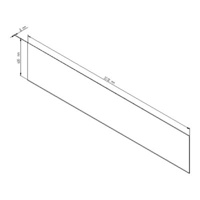 Crédence de cuisine aspect bois blanc GoodHome Kabsa l. 300 cm x H. 60 cm x Ep. 8 mm