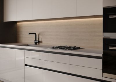 Crédence de cuisine aspect chêne GoodHome Kabsa l. 300 cm x H. 60 cm x Ep. 10 mm