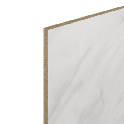 Crédence de cuisine aspect marbre blanc GoodHome Algiata l. 300 cm x H. 60 cm x Ep. 8 mm