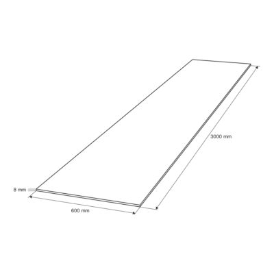 Crédence de cuisine aspect quartzite GoodHome Berberis l. 300 cm x H. 60 cm x Ep. 8 mm