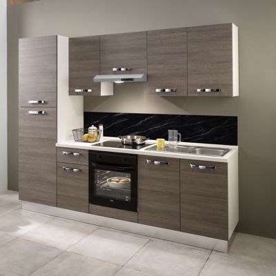 Crédence de cuisine auto-adhésive Caméléo aspect marbre noir l. 200 cm x H. 40 cm x ép. 0,2 mm