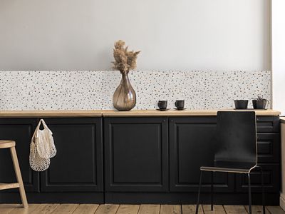 Crédence de cuisine auto-adhésive Caméléo aspect terrazzo l. 200 cm x H. 40 cm x ép. 0,2 mm