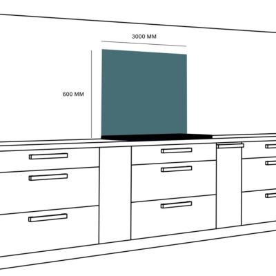 Crédence de cuisine blanc satin GoodHome Berberis l. 200 cm x H. 60 cm x Ep. 10 mm