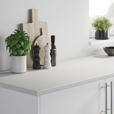 Crédence de cuisine blanche l.180 x H.60 cm x ép.8 mm GoodHome