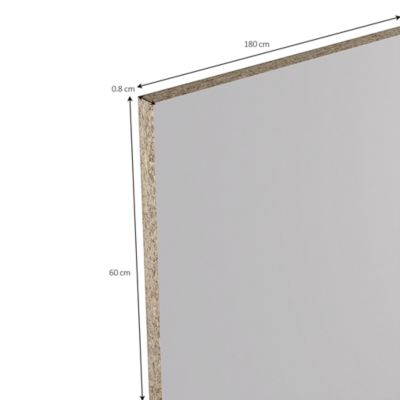 Crédence de cuisine blanche l.180 x H.60 cm x ép.8 mm GoodHome