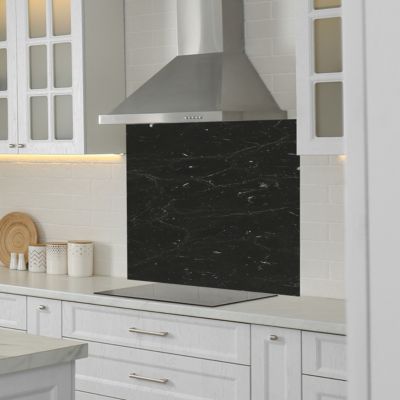 Crédence de cuisine effet pierre noir GoodHome Kala 300 x 60 cm