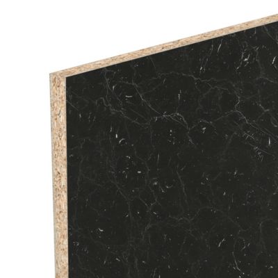 Crédence de cuisine effet pierre noir GoodHome Kala 300 x 60 cm