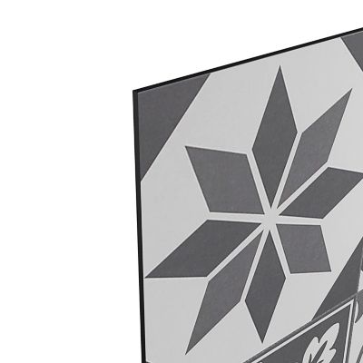 Crédence de cuisine GoodHome carreaux de ciment gris l. 180 cm x H. 60 cm x Ep. 3 mm