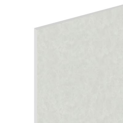 Crédence de cuisine Nepeta réversible aspect marbre blanc et pierre GoodHome L. 200 cm x H. 60 cm x Ep. 3 mm