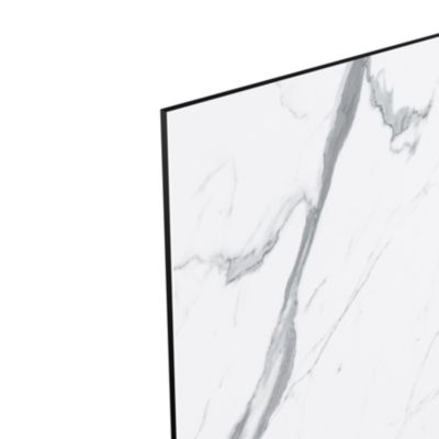 Crédence de cuisine Nepeta réversible aspect marbre blanc et pierre GoodHome L. 200 cm x H. 60 cm x Ep. 3 mm