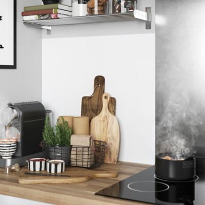 Crédence de cuisine réversible GoodHome décor géométrique blanc l. 180 cm x H. 60 cm x Ep. 3 mm
