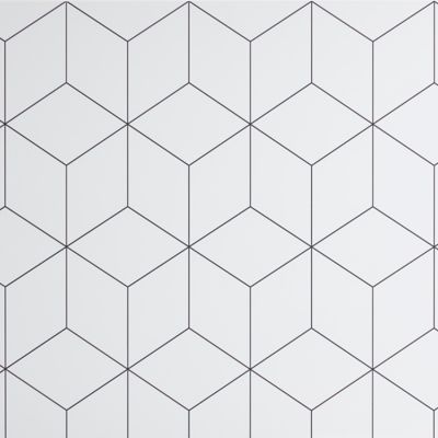 Crédence de cuisine réversible GoodHome décor géométrique blanc l. 180 cm x H. 60 cm x Ep. 3 mm