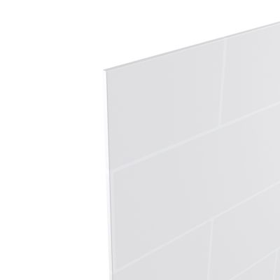 Crédence de cuisine réversible GoodHome décor métro blanc l. 200 cm x H. 60 cm x Ep. 3 mm