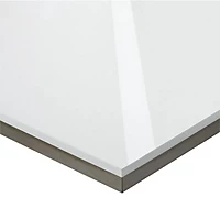 Crédence stratifiée aspect verre blanc 300 x 64 cm