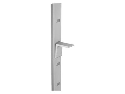 Crémaillère à encastrer aluminium argent 2000 mm