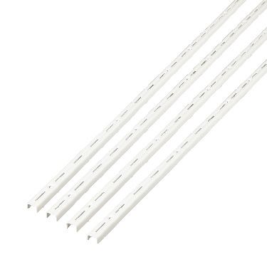 Crémaillère Lony simple perforation 100 cm blanc Form vendue par 4 pièces