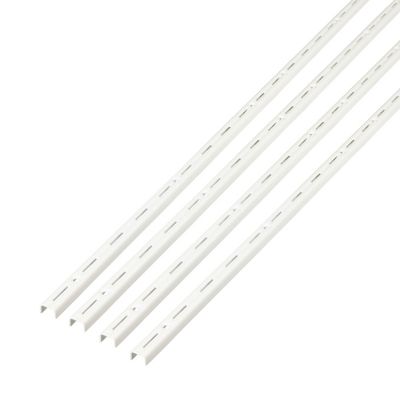 Crémaillère Lony simple perforation 200 cm blanc Form vendue par 4 pièces