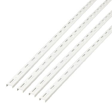 Crémaillère Twinny double perforation 100cm blanc Form vendue par 4 pièces