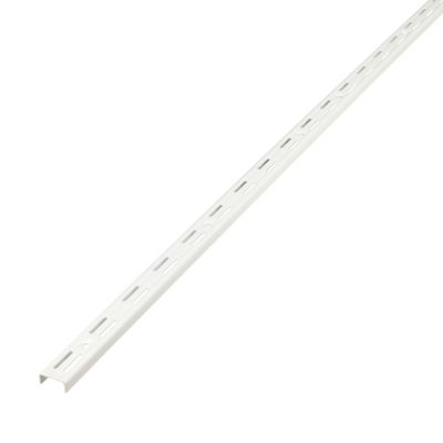 Crémaillère Twinny double perforation 200cm blanc Form vendue par 4 pièces