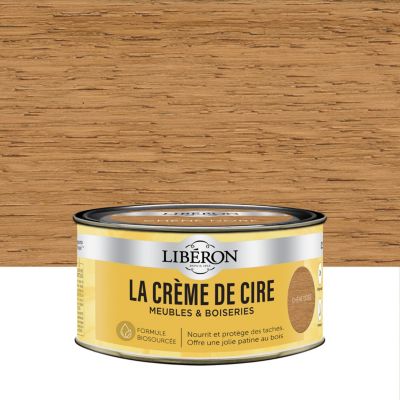 Crème de cire meubles et boiseries pâte Libéron chêne doré 500ml